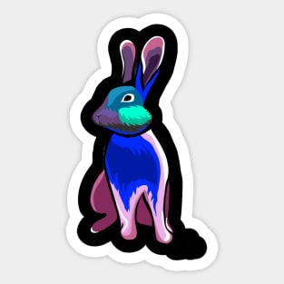 ABSTRACT RAINBOW RABBIT Sticker